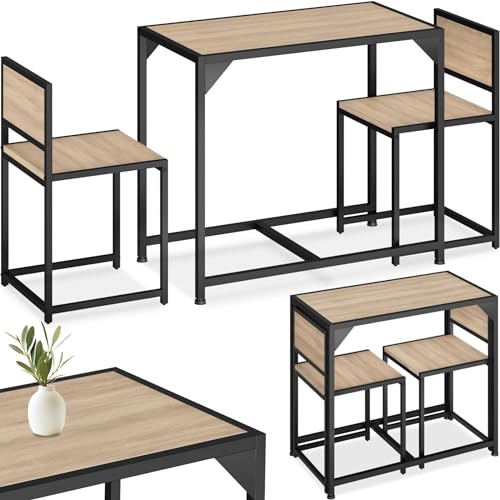 tectake Ensemble Table et 2 chaises Ensemble de Salle à Manger Groupe de sièges Meuble pour Salle...