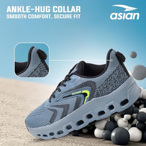 Image of ASIAN Powerplay-28 Running Shoes for Men | Memory Foam Lightweight Shoes with Air Coil Sole Technology | Ideal for Running, Training