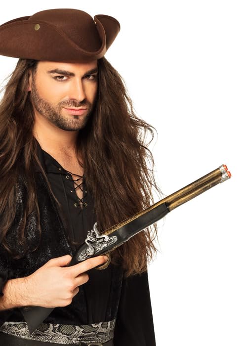 Pirate Style Fancy Dress Long Plastic Prop Pistol Gun 56cm