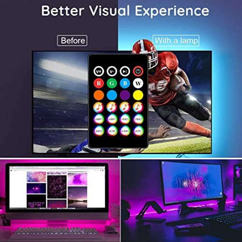 Draadloze LED TV-achterlicht 60 LED's Waterdichte Romote Control RGB Strip Light 2M, LED-verlichting - Image 6