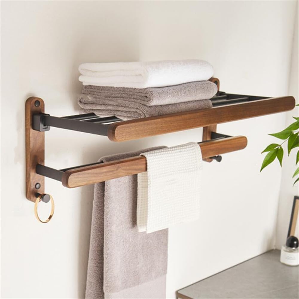 Growby Black Bathroom Hardware Set Towel Rack Toilet Paper Holder Towel Bar Bathroom Shelf Bathroom Accessories,Towel Rack
