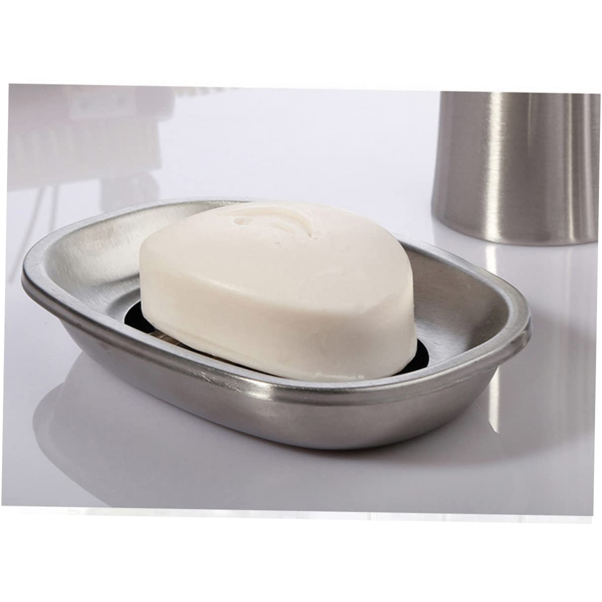 Jaboneras De Acero Inoxidable 304 Ovaladas Dobles, Doble Capa Escurridor, Resistente Al Agua para Ducha y Cocina, Paquete De 2 Unidades