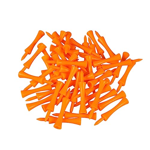 Milisten 50pcs Orange Castle Tees Durable Golf Tees for Easy Visibility and Height Control for Practice