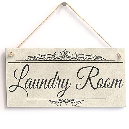 Tarfy Laundry Room Placa de Madera Colgante de Pared Arte Decorativo para el hogar casa Bar café té Barbacoa Tienda