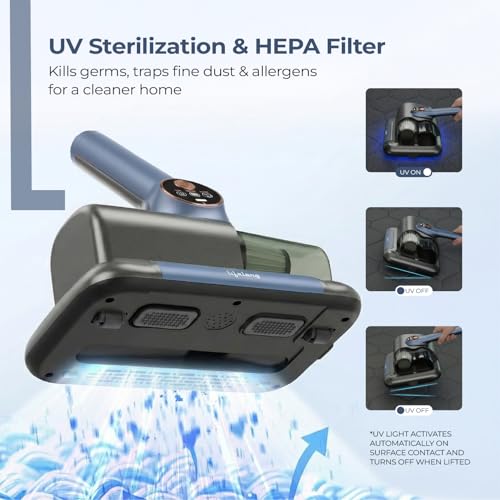 Image of Lifelong Cordless Mite Remover for Bed, Sofa & Cushions | Handheld Mattress Vacuum Cleaner with UV Sterilization, HEPA Filter & Strong Suction |Portable Dust & Allergen Remover for Home Cleaning