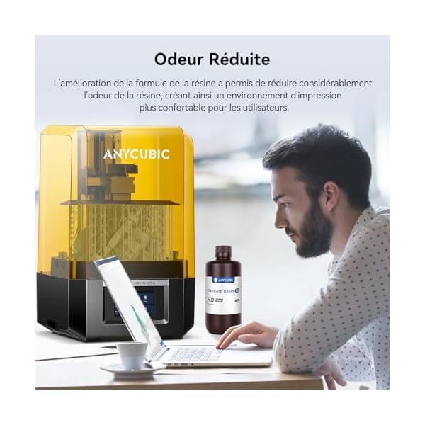 ANYCUBIC RÃ©sine Standard V2 Imprimante 3D Resine UV 405nm, Haute RÃ©sistance, Haute TÃ©nacitÃ© et Faible Odeur, RÃ©sine PhotopolymÃ¨re pour l'Impression 3D LCD/DLP/SLA, Gris 1KG – Image 4