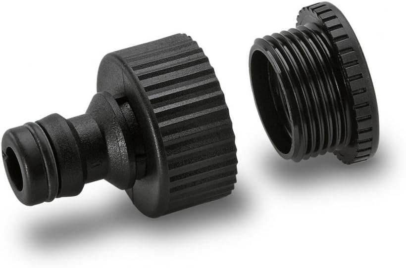 Purfex Tap Adaptor for Karcher-Tough Tap Connector with ¾” Thread & ½” Thread Reducer – Durable Plastic Adapter For Hose Fittings – Universal Compatibility For Watering Systems