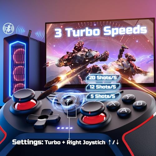RivalPlay Wireless Controller for PC - Hall Effect Joystick, 2.4G & Wired 1000Hz Polling Rate, Remappable Buttons, Adjustable Turbo & Vibration - Gaming Controller for PC Windows 11, 10, 7 & 8 - Image 5