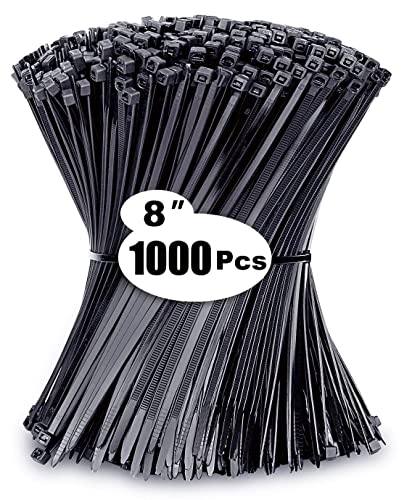 Black Cable Ties, 3.6 x 200mm, Pack of 1000