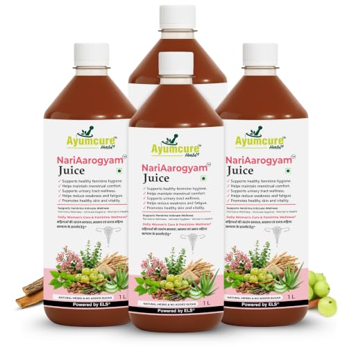Image of Ayumcure NariAarogyam Juice for Women | 1000ML | 100% Herbal Women's Wellness Drink | Supports Feminine Comfort, Daily Wellness, Energy & Vitality | With Ashoka, Shatavari, Lodhra, Aloe Vera & Amla ( pack of 4 )