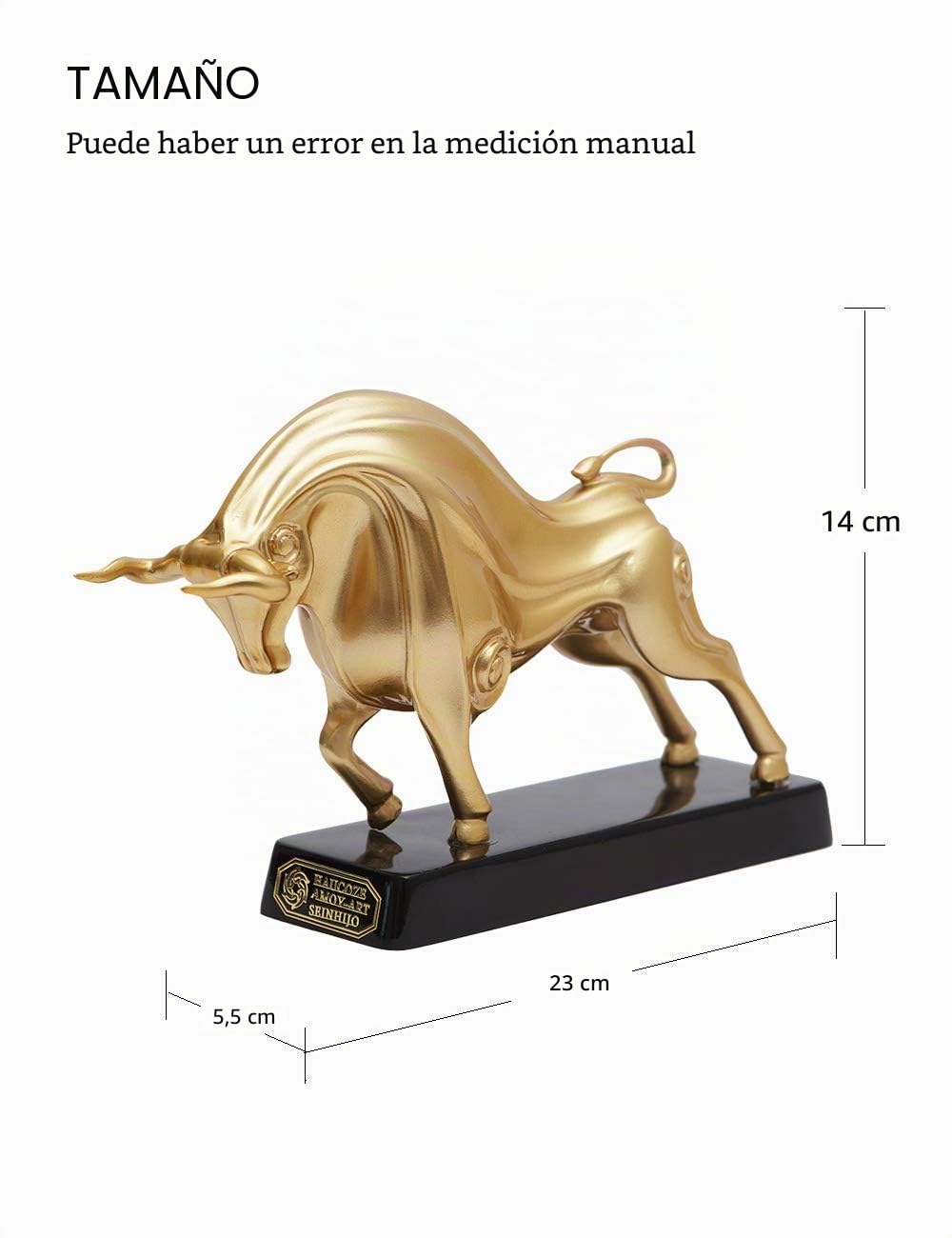 HAUCOZE Toro Escultura Estatua Modern Adorno Decoración Animal Figura 21cm