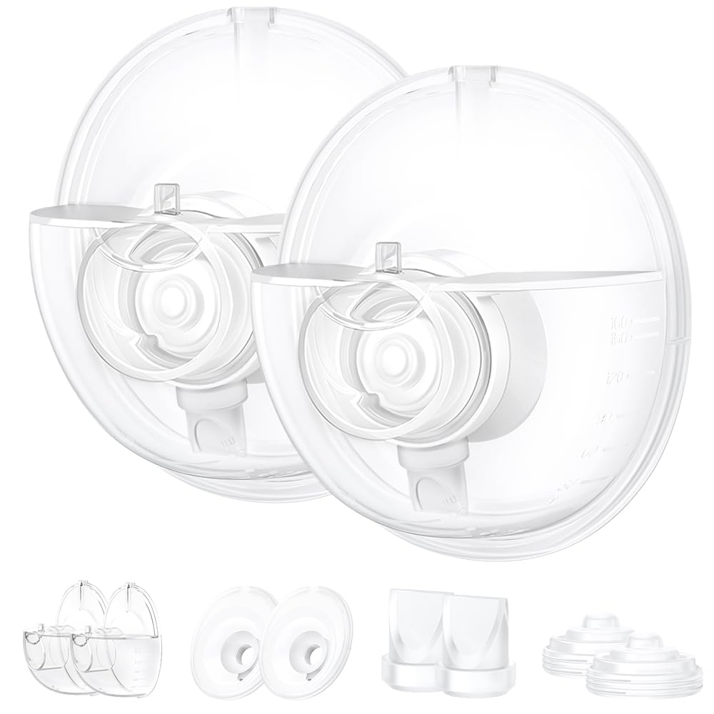 Photo 1 of 2 Full Set Collector Cup Compatible with Momcozy M5,Only for M5 Breast Pump Replacement Accessories with 24mm Flange, Collector Cup, Duckbill Valve, Diaphragm