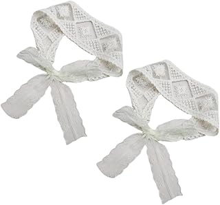 ibasenice 2 Pçs Faixa De Cabeça Para Meninas Hijab Branco Faixa De Cabelo Para Bebê Faixa De Cabelo Branca Faixa De Cabeça Para Bebê Menina Faixa Para Cabeça Turbante Para Bebê Faixa Para