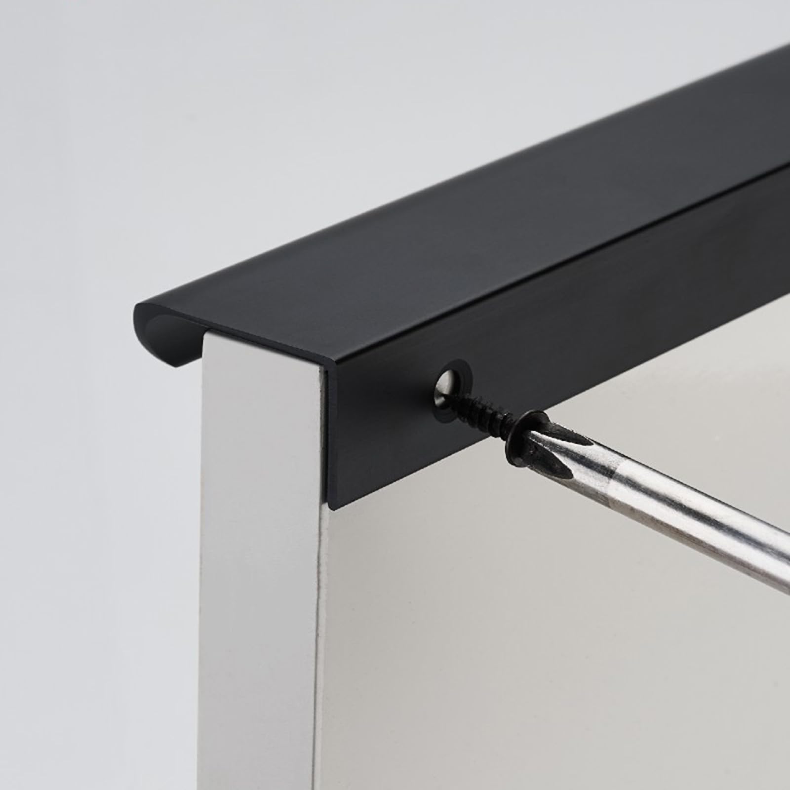 2 Pezzi Maniglie Nascoste per Mobili,Maniglia per Porte Armadio Invisibili,Tiretti a Scomparsa in Lega di Alluminio Pomello a Scomparsa per Cassetti,Scarpiere,Comodini (1200mm,Nero)