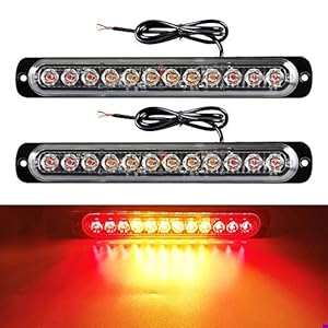 12-24V 12LED Emergency Strobe Lights Waarschuwingslichten Bar-Waterproof Knipperende Modus Herstel Breakdown Beacon…