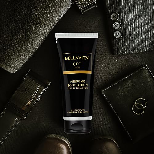 Image of Bella Vita Luxury Intense CEO Man Body Perfume Lotion for Nourishing, Hydrating, Soft, Supple & Healthy Skin with Argan Oil & Shea Butter 200 Ml