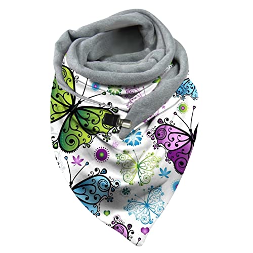 Châle loisirs imprimé papillon pour femme idéale pour les balades d'hiver