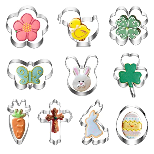 Emporte-Pièce Pâques - Set 7 Pièces Acier Inox | Lapin, Œuf, Carotte | Biscuits Maison