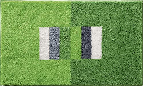 Erwin Müller Badematte Korfu, Badteppich rutschhemmend grün Größe 70x120 cm - für Fußbodenheizung geeignet, flauschig weich (weitere Farben, Größen)