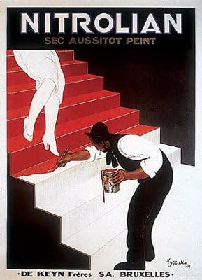 Nitrolian. Woman Steps Painting by Leonetto Cappiello. Vintage Reproduction Print Poster (19 x 26)