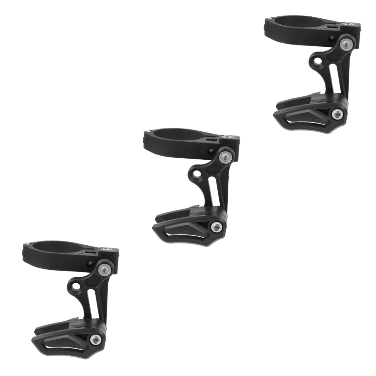 Abaodam 3 Pezzi Stabilizzatore di Catena Protettore Sporco Chiave Copertina Protezione Catena di Bici Attrezzo Guardia Guida Protezioni Catena Bici Attrezzi da Bici Nero Lega di Alluminio