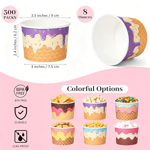 Récipients jetables pour crème glacée rigides et stables pour buffets de desserts et mariages - 3
