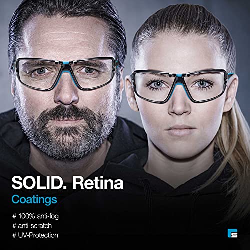 Solidwork Safety Glasses With Integrated Side Protection | Eye Protection Goggles With Clear, Anti-Fog, Scratch-Resistant And Uv-Protective Lens | Highly Adjustable Temples | For Men & Women #TOP4