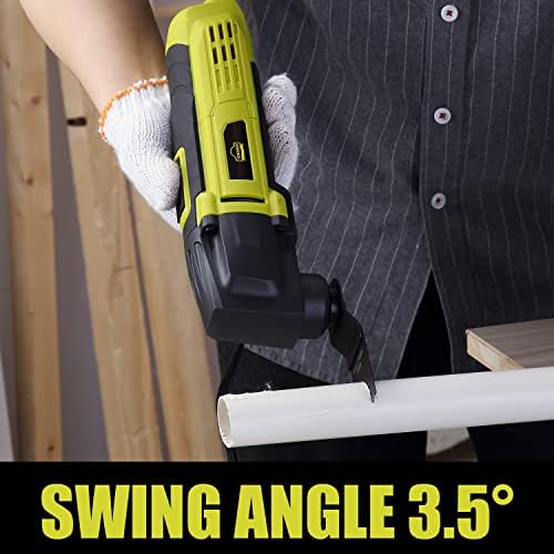 DEWINNER Oscillating Multi-Tool, Detail Sander for Drill Attachment,Sanding Kit, a Mini Saw & Grinder, Scraper and Grout Remover, Variable Speed Universal Fit Accessory