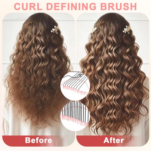 DUAIU Detangle Hair Brush Women, Vent Hair Comb for Detangling, Wet, Curly, Styling, Faster Drying, Scalp Massage, Bounce Effect - Image 6