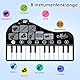 GuKKK Klaviermatte,1.7M Lange Tanzmatte Musikmatte 24 Tasten,Kabelloses Bluetooth Tanzspiel mit 5 Spielmodi,Keyboard Kinder Tanzmatte kinderspielzeug fur 3 4 5 6 7 8 9 10+ Jungen und Mädchen