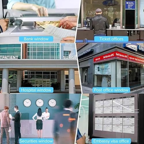Sistema de intercomunicación de doble vía con micrófono inalámbrico y control de volumen, altavoz fuerte para una comunicación segura en bancos, hospitales, tiendas y oficinas
