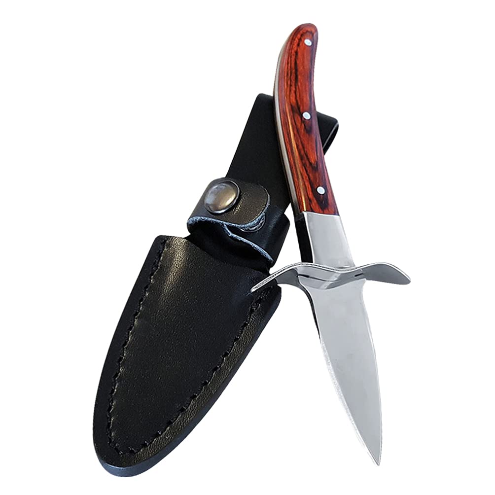 ELBME Oyster Shucking with Wood Handle Stainless Steel Oyster Shucker Seafood Tools Kitchen Gadgets-image-45