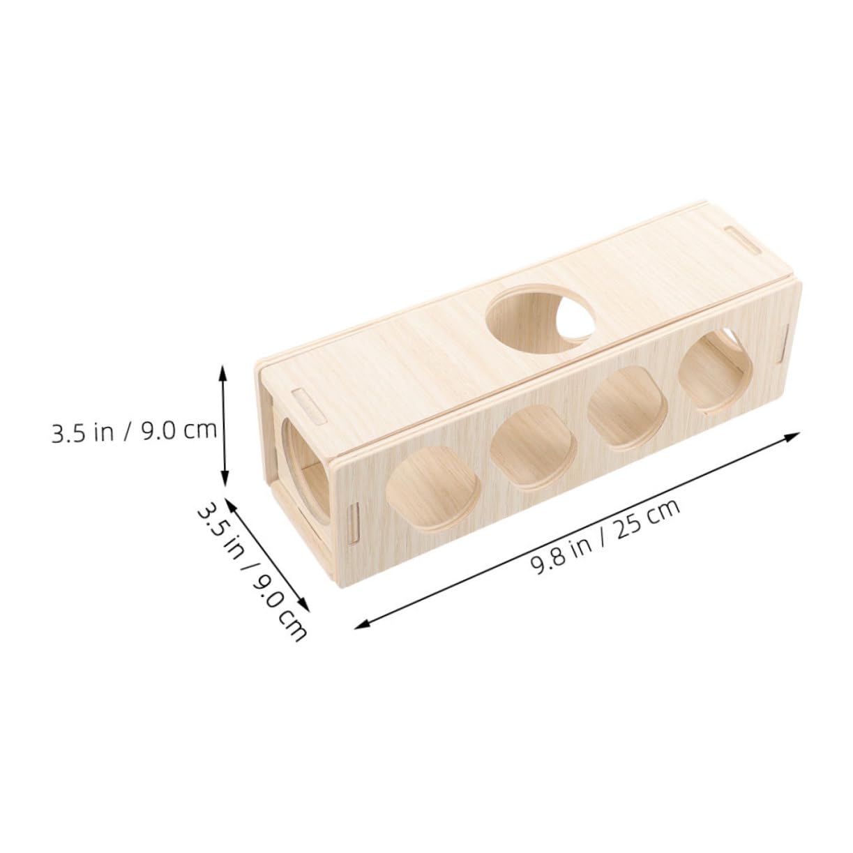 LIOOBO Guinea Pig Hideaways Hamster Tunnel Toys Safe Wooden Hideout for Small Animal Play
