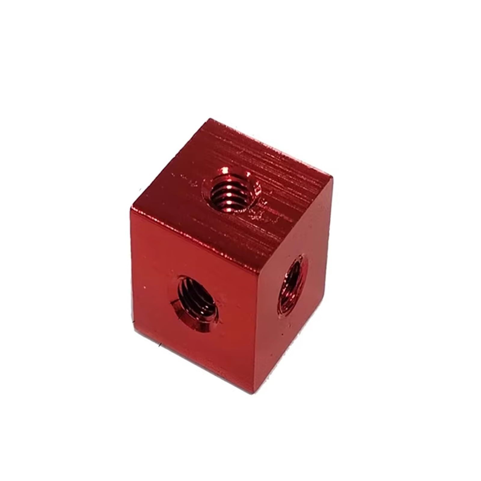 Vite a 6 lati M3 M4 M5 M6 M8 M10 Fori Dado Blocco Collegamento di bloccaggio in alluminio Staffa quadrata Fissaggio Piastra filettata Cubo(Red,M8 (25x25x25)-5pcs)