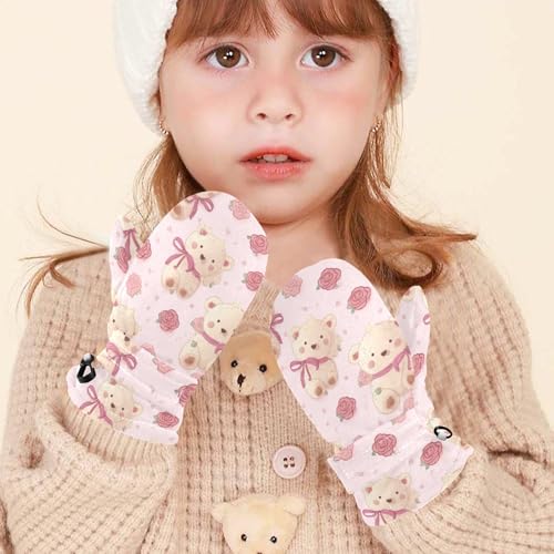 Image of Plaaee Early 1990s Pattern Kids Glove Warm Mitten Winter Favor for Toddler Boys and Girls Children Cold Weather Gloves