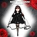 Wettarn 6 Pcs Gothic Doll Clothes and Accessories 12'' Black Doll Clothes Outfits Wedding Tutu Ballet Dress for Women Toy Outfits Party Princess Gown for Cosplay Gift Dress Stocking
