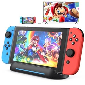 5 in 1 Switch Dock for Nintendo Switch OLED TV Adapter Switch Docking Station with HDMI USB 3.0 Port Type C Charging Type C Connectors Travel Switch Base Portable USB C Hub Stand