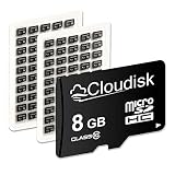 Cloudisk Pack of 100 Micro SD Card 8GB Flash Memory Card Micro SDHC C10 A1 U1 (8GB)