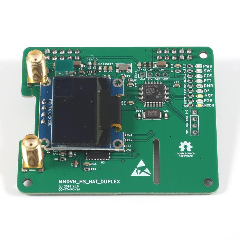 VIDOO HS_Dual_Hat RX TX UHF VHF Płyta Hotspot + Antena + Wsparcie P25 DMR YSF NXDN dla Raspberry pi-Z Wyświetlacz Ekran + USB