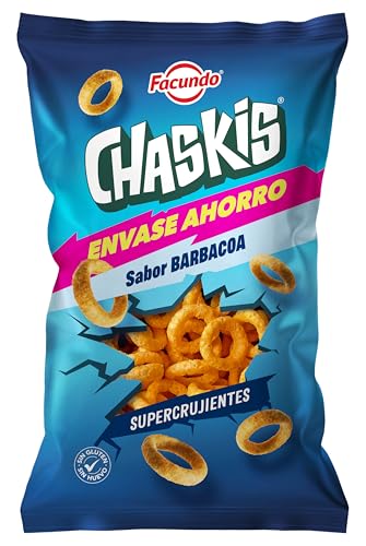 Facundo Chaskis de Maíz | Snack Crujiente y Delicioso | Anillos de Maíz Clásicos | Sabor Barbacoa | 180g | Aperitivo Ahumado e Intenso| Para Compartir y Disfrutar en Cualquier Momento
