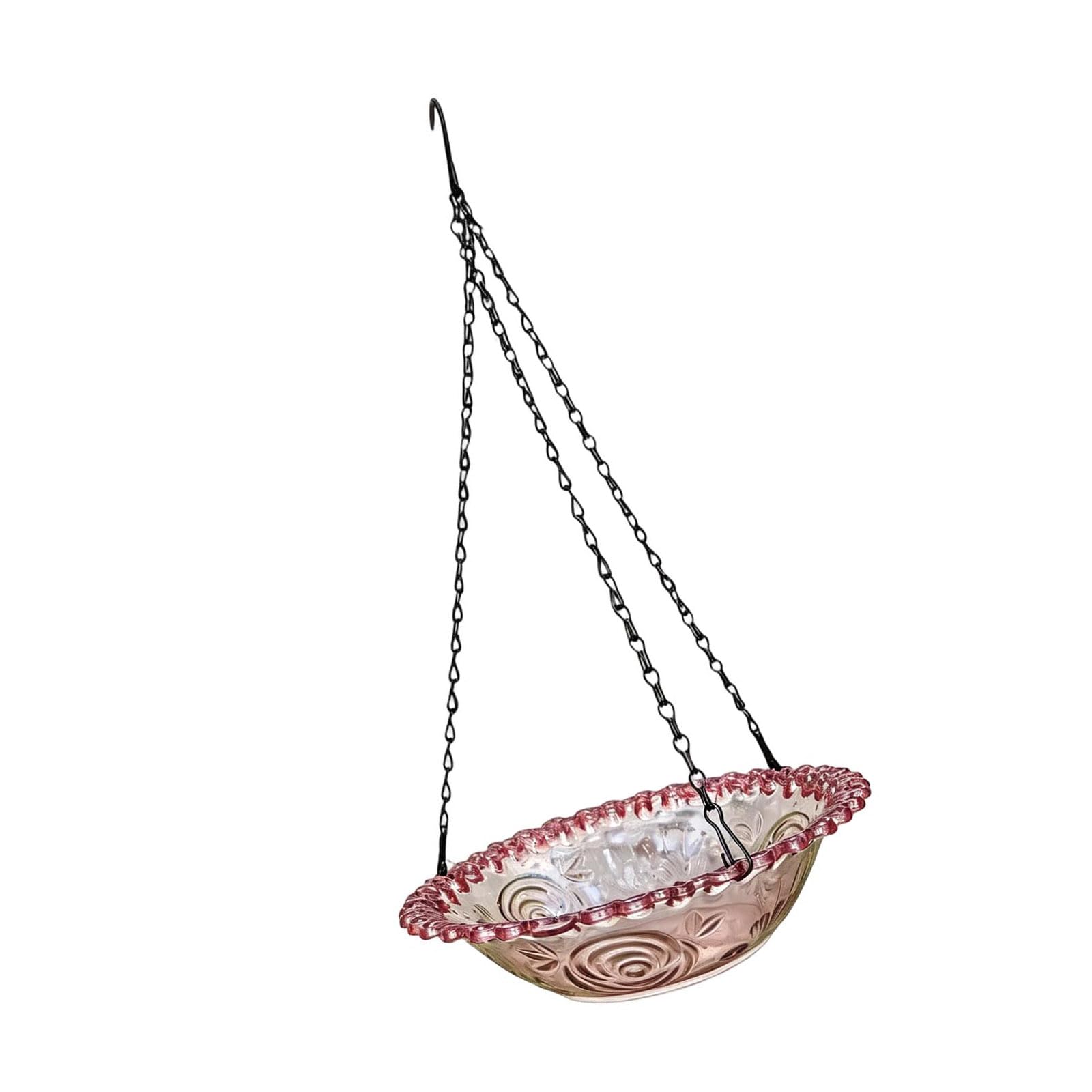 BWANGIAO Hanging Bird Bath For Garden With Metal Hook And Clean Attracts Wild Birds