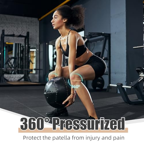 Image of Foilswirl Silicone Patella Knee Band for Basketball Patella Tendon Support Knee Pain Running Tendon Brace Support Strap(2,Nude Color,M)