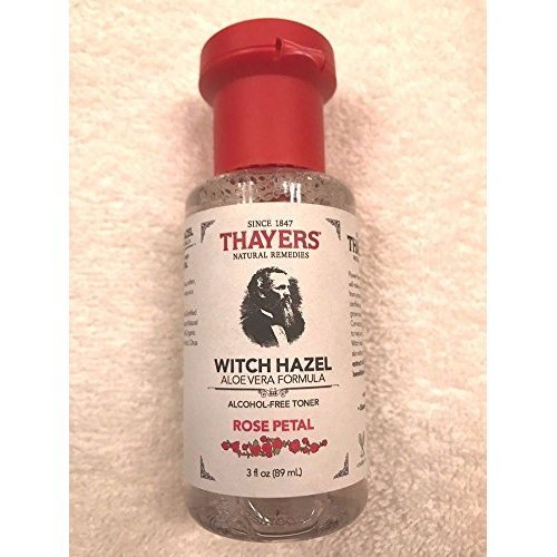 Thayers Rose Petal Witch Hazel with Aloe Vera Alcohol-free (3 Ounces) Travel Size