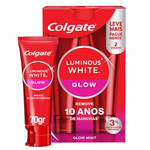 Colgate Creme Dental Para Clareamento Luminous White Glow 70g 2 un