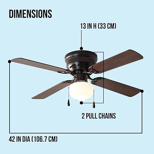 Miniatura 5 de Mainstays 42 Indoor Ceiling Fan with Light White