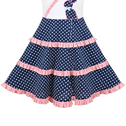 Sunny Fashion Girls Dress Heart Print Pink4