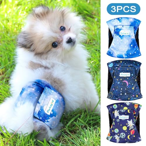 Image of Paw Legend Washable Dogs Diapers Male Dog Belly Bands for Male Dogs Diapers Reusable Puppy & Doggie Diapers Male (3 Pack, X-Large)