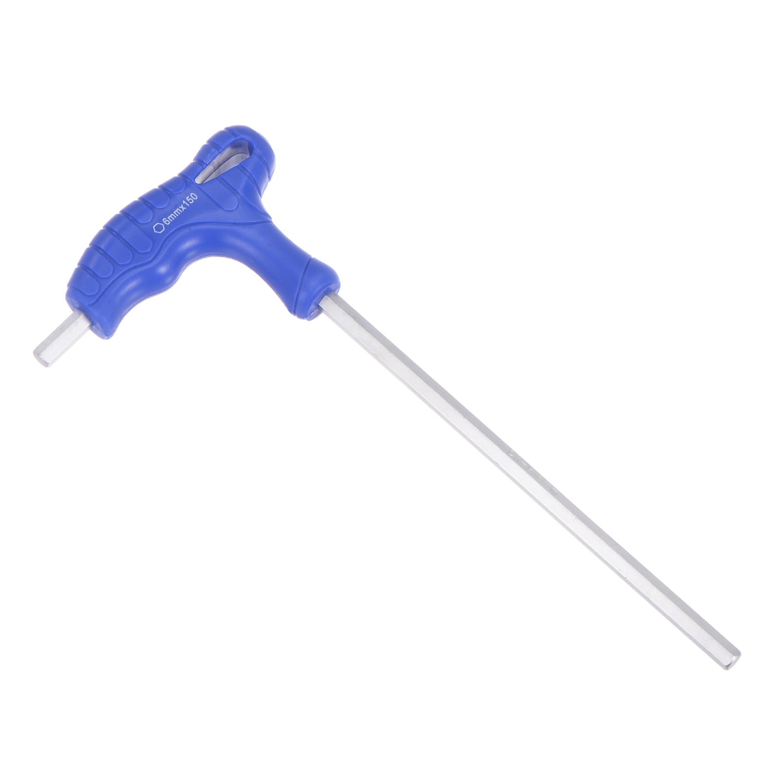 T-Handle Hex Wrench, 6mm Hex,CR-V Steel Metric Blue T-Wrench -, 1 Piece
