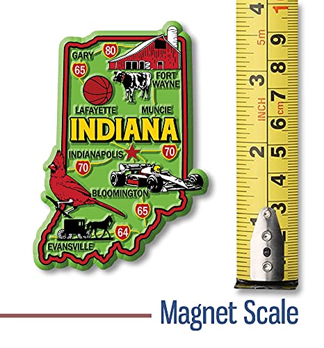 Imán decorativo Indiana Verde 2.5 x 3.6 pulgadas miniatura 2