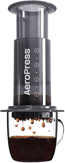Aeropress Coffee and Espresso Maker - Makes 1-3 Cups of Delicious Coffee Without Bitterness per Press
